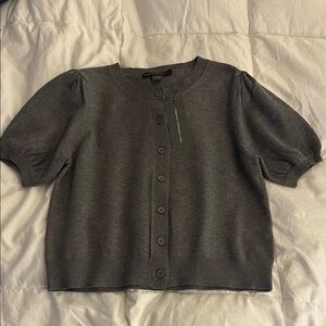French Connection Gray Knit Cardigan